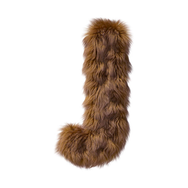 istock Brown teddy bear fur alphabet letter isolated on white background. 3D illustration. 1357323884