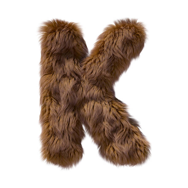 istock Brown teddy bear fur alphabet letter isolated on white background. 3D illustration. 1357323894