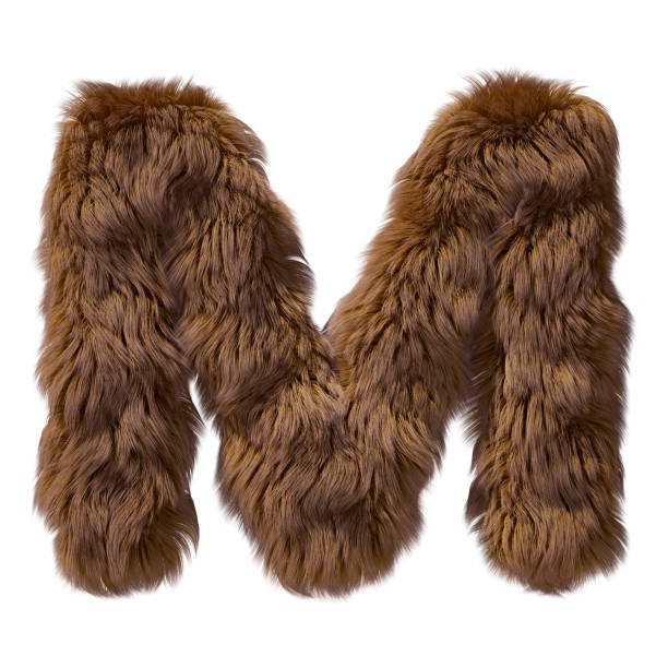 istock Brown teddy bear fur alphabet letter isolated on white background. 3D illustration. 1357323908