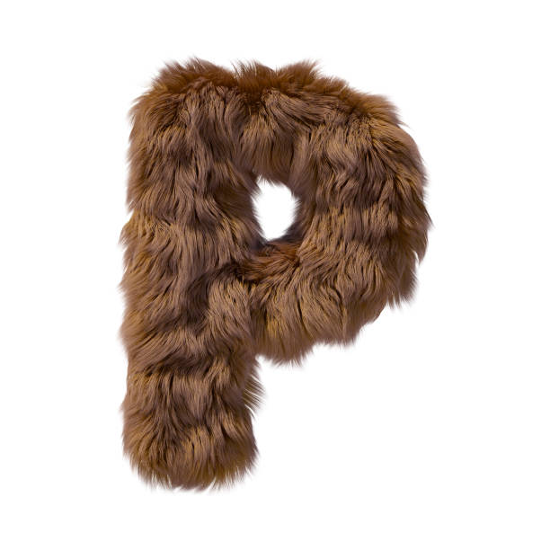 istock Brown teddy bear fur alphabet letter isolated on white background. 3D illustration. 1357323921