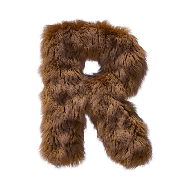 istock Brown teddy bear fur alphabet letter isolated on white background. 3D illustration. 1357323928