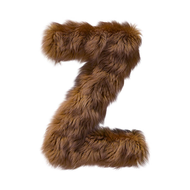 istock Brown teddy bear fur alphabet letter isolated on white background. 3D illustration. 1357323972
