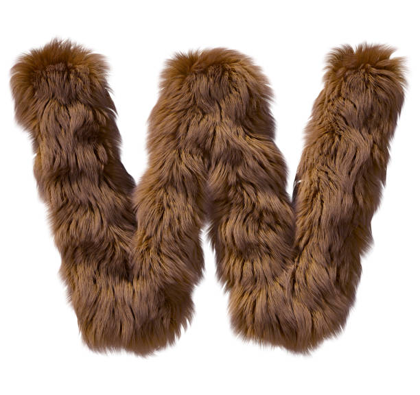 istock Brown teddy bear fur alphabet letter isolated on white background. 3D illustration. 1357323997