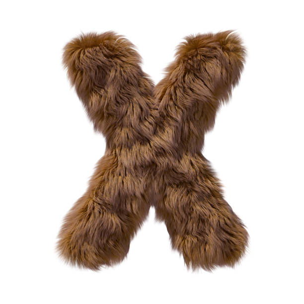 istock Brown teddy bear fur alphabet letter isolated on white background. 3D illustration. 1357324009