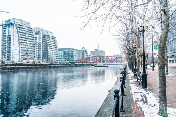 istock Foggy day at the river, England winter scene 1357324792