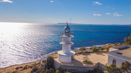 A beautiful shot of a lighthouse in Menorca, Spain during the day