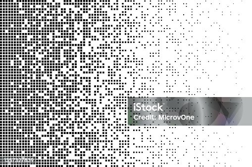 istock Pixel mosaic. Pixelated pattern, dispersion grayscale background. Business art gradient, square flying. Halftone matrix, blocks falling recent vector texture 1357327839