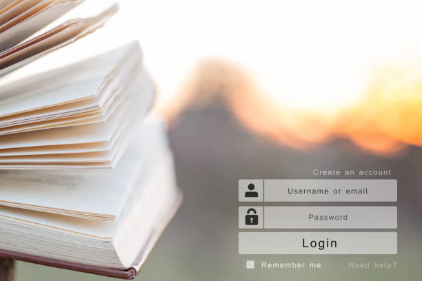 istock E - learning concept, online education login or registration screen design 1357328434