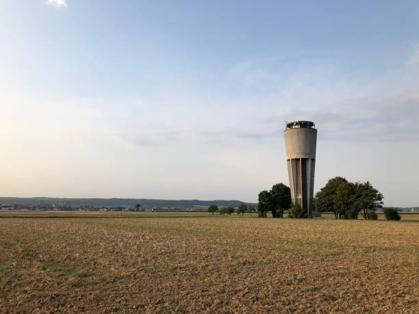 istock A water tower in the middle of the fields 1357329559