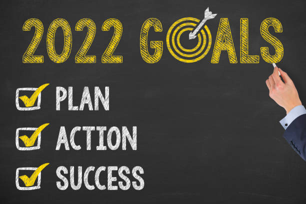istock Human Hand Writing New Year 2022 Goals on Chalkboard Background 1357330982