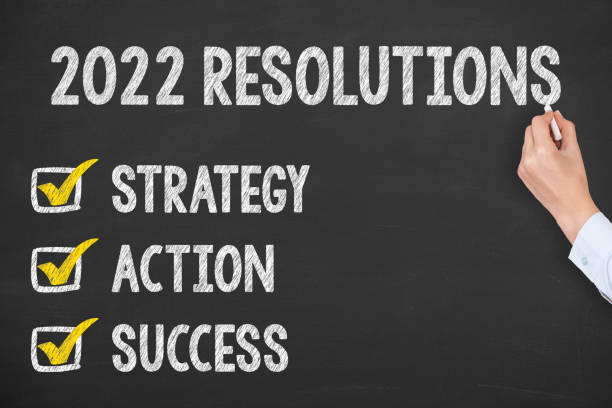 istock Human Hand Writing New Year 2022 Resolutions on Chalkboard Background 1357332034