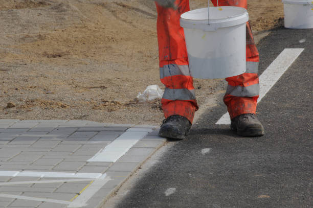 istock Painting  road markings 1357332234
