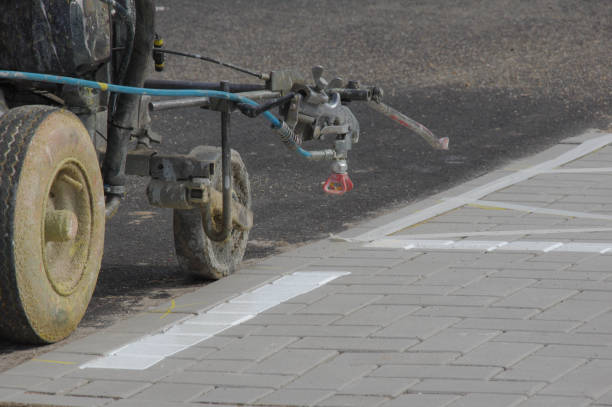 istock Painting  road markings 1357332240