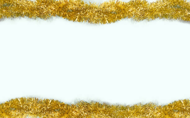 istock Christmas theme. New Year background with gold garlands. 1357332305