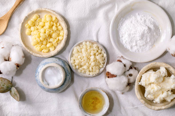 istock Ingredients for makes home made natural cosmetic 1357335827