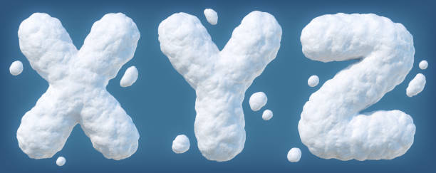 istock Snowy alphabet with letters X, Y, Z 1357338521