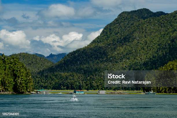 Scenic Outlook From Tofino Harbor Tofino Vancouver Island Bc Canada The Large Mountain Broken Down Stock Photo - Download Image Now