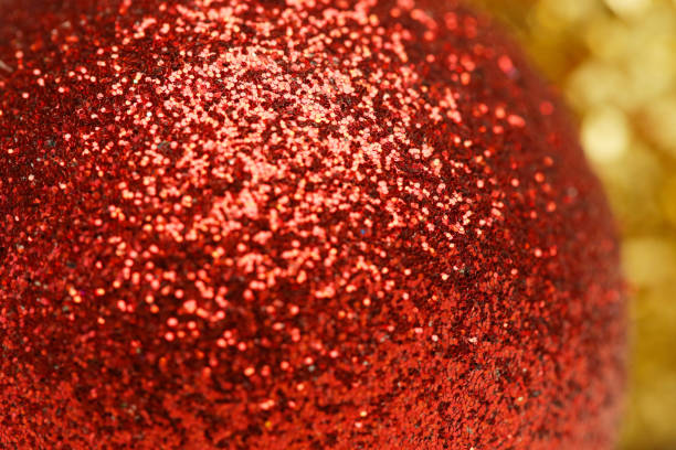 istock Abstract festive defocused red glittered bouble background. 1357348081