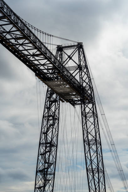 istock Transporter Bridge over the Charente river under a cloudy sky. National monument. Rochefort sur mer. France 1357348221