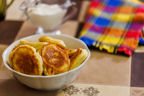 istock homemade Russian pancakes on ceramic bowl on dinner table 1357348269