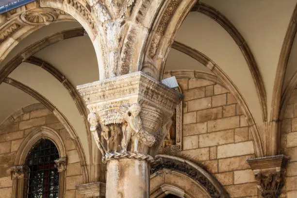 Photo of Facade of the famous Rector's Palace in downtown Dubrovnik