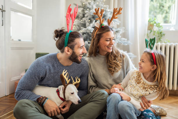 istock Family for Christmas at home 1357356829