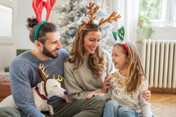istock Family for Christmas at home 1357356834
