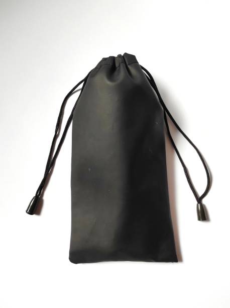 istock Small black bag for glasses case on white background 1357358634