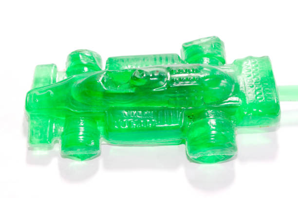 istock Green racing car forming lemon juice package 1357360605