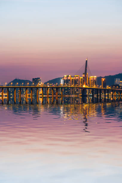 istock Modern city waterfront downtown skyline, China 1357362458