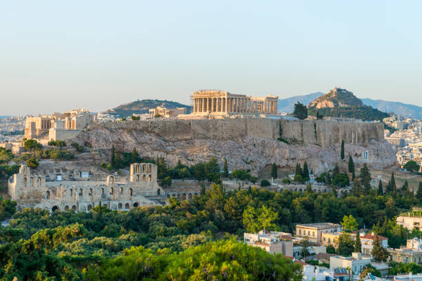istock Acropolis with Parthenon temple in Athens, Greece 1357365004