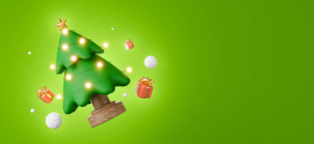 istock christmas tree with decoration for product display 1357365759
