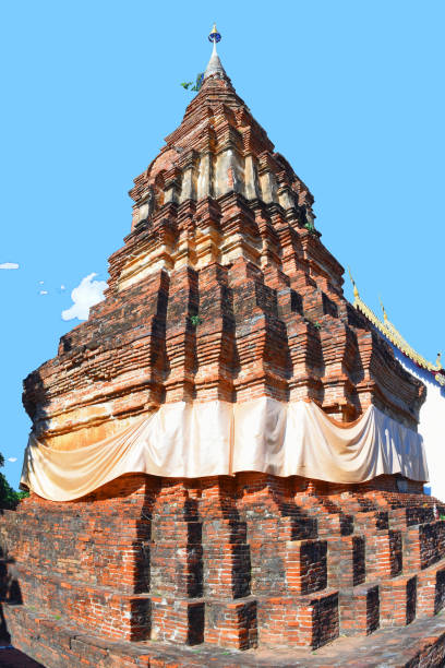 istock Wat Si Chum, Chedi, Mueang Phrae District, Thailand (Fisheye Perspective) 1357366553