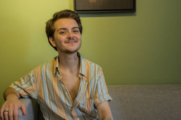 istock Home portraits of a non-binary transgender person 1357373228