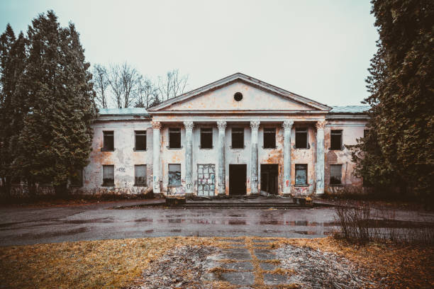 istock Old, historical, abandoned building Baldone sanatorium, Latvia 1357383816