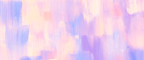パステルアクリルテクスチャ絵画抽象的なバナーの背景。ハンドメイド、オーガニック、オリジナル、高解像度のスキャンされたファイル技術。 - 紫 ストックフォトと画像