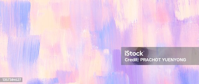 istock Pastel acrylic texture painting abstract banner background. Handmade, organic, original with high resolution scanned file technique. 1357384527