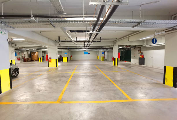 istock parking internal  inside underground modern for cars 1357386430