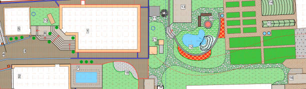 istock Illustration of garden plots plans. 1357388529