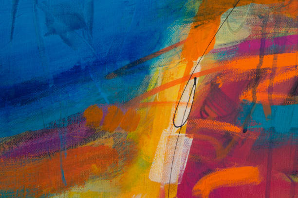 Close up view of my own abstract painting
