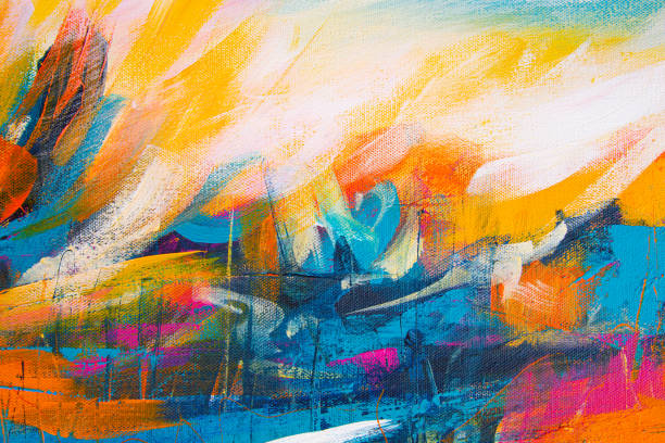 Textured strokes of oil paint. High quality photo