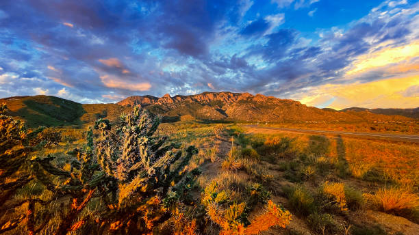 istock Sandia Mountains in New Mexico at Sunset 1357394889