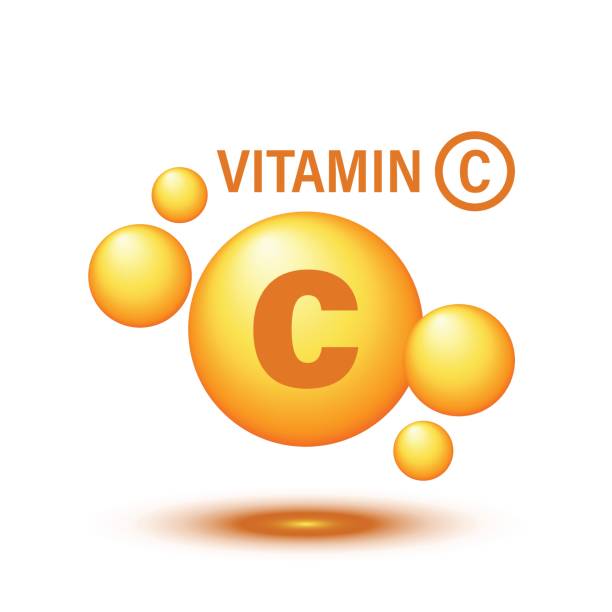 illustrazioni stock, clip art, cartoni animati e icone di tendenza di icona della vitamina c in stile piatto. illustrazione vettoriale della capsula della pillola su sfondo isolato bianco. concetto di business della droga. - nutritional supplement herbal medicine pill nature