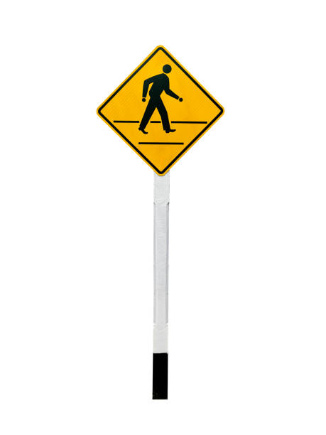 istock Pedestrian sign Isolated On White Background with clipping path 1357395599