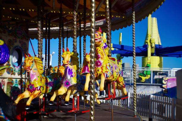 istock Carousels on the funfair 1357395805