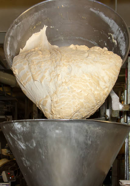 istock Preparation of dough for baking bread in a bakery. 1357399321