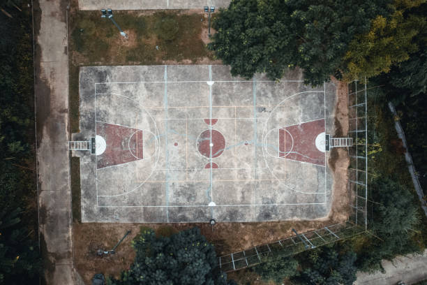 istock high angle stadium,old basketball court high angle 1357399389