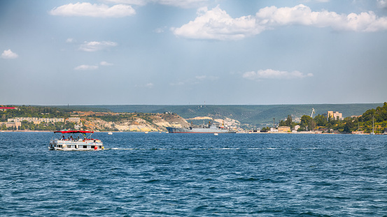 Navy warships at the Bay of Sevastopol. Crimea