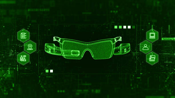 VR Virtual Reality Glasses Metaverse Sports Game 3D Cyberspace Futuristic Background, Future Digital Technology Entertainment Abstract Background. 3d rendering