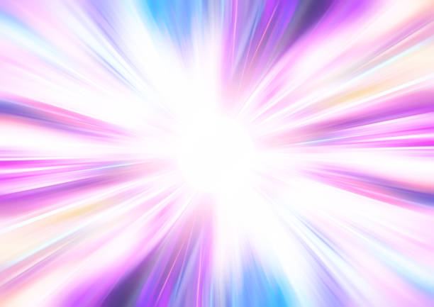 Illustration of colorful rays spreading radially
